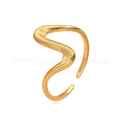 Wave 304 Stainless Steel Cuff Rings&nbsp;FS-WG0CC98-02