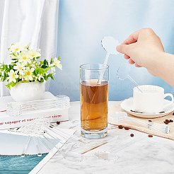 24Pcs Transparent Acrylic Stirring Rods&nbsp;AJEW-FG0003-15A