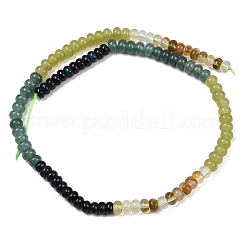 Watermelon Stone Glass & Dyed Natural White Jade Beads Strands&nbsp;G-Z135-C03