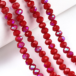 Electroplate Opaque Solid Color Glass Beads Strands&nbsp;X-EGLA-A034-P3mm-L21