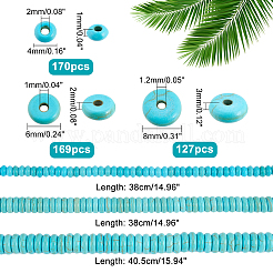 Synthetic Turquoise Spacer Bead Strands&nbsp;G-PH0001-88
