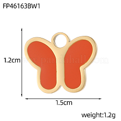 304 Stainless Steel Enamel Pendants&nbsp;STAS-OY013-77G