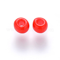 8/0 Baking Paint Glass Round Seed Beads&nbsp;SEED-S036-01B-15