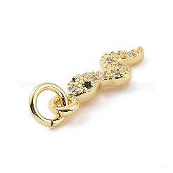 Brass Micro Pave Cubic Zirconia Charms&nbsp;KK-C012-27G