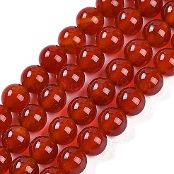 Natural Carnelian Beads Strands&nbsp;G-G338-6mm-01