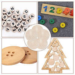Unfinished Wooden Flat Round Cutouts&nbsp;WOOD-WH0050-042D