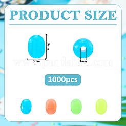 1000Pcs Silicone Beads&nbsp;SIL-FH0001-18B
