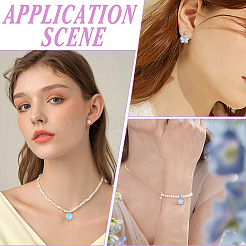 120Pcs 3 Styles Gradient Color Baking Paint Transparent Glass Star & Heart & Butterfly Connector Charms&nbsp;PALLOY-AR00030