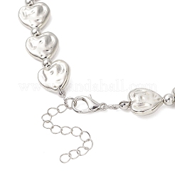 CCB Plastic Heart Beaded Necklaces&nbsp;NJEW-JN05841-01