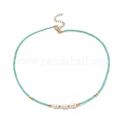 7Pcs 7 Colors Natural Pearl & Glass Seed Beaded Necklaces Set for Women&nbsp;NJEW-JN04184