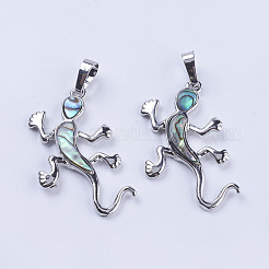 Abalone Shell/Paua Shell Pendants&nbsp;SSHEL-L008-08P