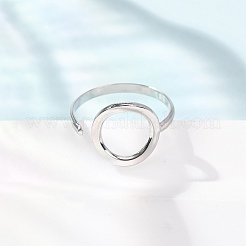 304 Stainless Steel Cuff Open Rings&nbsp;RJEW-P191-14P