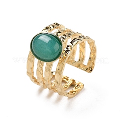 Ion Plating(IP) 304 Stainless Steel Multi-layer Open Cuff Rings&nbsp;RJEW-F167-05G-04