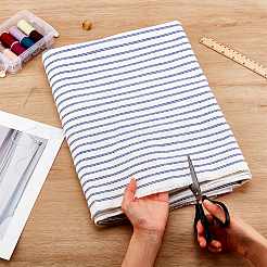 Stripe Polyester Fabric&nbsp;DIY-WH0816-131B
