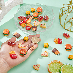 30Pcs 6 Styles Opaque Resin Pendants&nbsp;RESI-HS0001-10