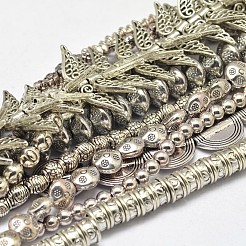 Mixed Tibetan Style Alloy Beads Strands&nbsp;TIBEB-O007-27-NR