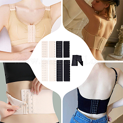 8Pcs 4 Style Polyester Women's 3 Rows x 7/9 Hooks Longline Corset Bra Extender&nbsp;FIND-BC0004-65