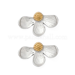 304 Stainless Steel Two Tone Stud Earrings&nbsp;EJEW-S265-09GP