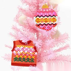 DIY Christmas Tree & Wreath & Bell & Sock & Vest Wooden Weaving Art&nbsp;DIY-P033-04