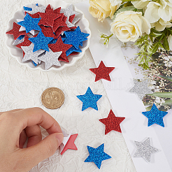 180Pcs 3 Colors EVA Glitter Powder Stickers&nbsp;DIY-SP0001-82