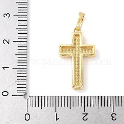 Brass Pave Natural White Shell Pendants&nbsp;KK-S522-01A-G