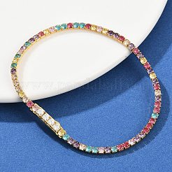 925 Sterling Silver Micro Pave Cubic Zirconia Tennis Bracelets for Women&nbsp;BJEW-C117-01A-G01