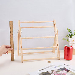 4-Tier Wooden Bracelet Organizer Display Riser Stands&nbsp;ODIS-WH0043-263B