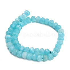 Faceted Dyed Natural White Jade Beads Strands&nbsp;GG-CBAE966-01B-M