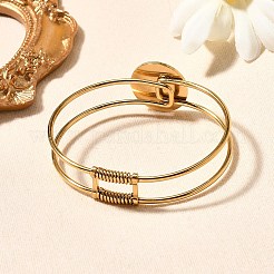 Mother's Day 201 Stainless Steel Bangles&nbsp;BJEW-R014-03G