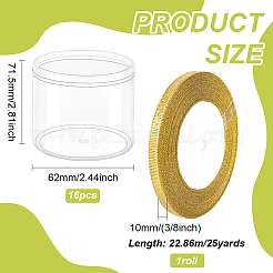 16pcs Transparent Plastic Box with Lid&nbsp;CON-FG0001-13