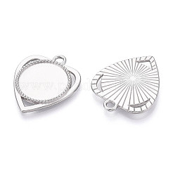 304 Stainless Steel Pendant Cabochon Component&nbsp;STAS-N114-05P