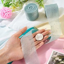 2Rolls Polyester Hot-fix Rhinestone Raw Edges Ribbon&nbsp;OCOR-TA0003-95A