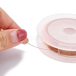 Round Copper Wire for Jewelry Making&nbsp;CWIR-WH0001-0.3mm-02-1