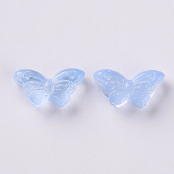 Transparent Spray Painted Glass Beads&nbsp;GLAA-S190-018F-02