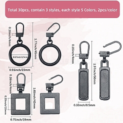 30Pcs 15 Styles Alloy Slider Pull Tab&nbsp;FIND-GF0007-63