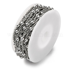 304 Stainless Steel Chains with Beads&nbsp;CHS-F020-12P
