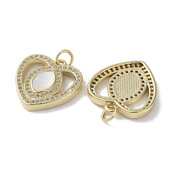 Brass Micro Pave Cubic Zirconia Pendants&nbsp;KK-G485-34I-G