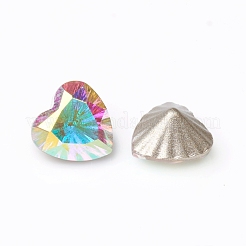 Electroplated Glass Rhinestone Cabochons&nbsp;RGLA-G016-F02