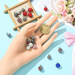 10Pcs Handmade Polymer Clay Rhinestone Pendants&nbsp;RB-YW0001-29A