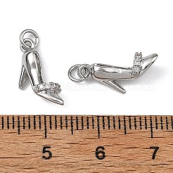 SHEGRACE Brass Pave Clear Cubic Zirconia Charms&nbsp;XGRQ4D470-656P