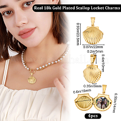 4Pcs 316 Stainless Steel Locket Pendants&nbsp;STAS-BBC0003-67