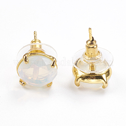 Natural & Synthetic Gemstone Stud Earrings&nbsp;EJEW-L196-05