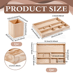 1Pc Wood Desktop Grided Storage Trays&nbsp;AJEW-PH0008-46