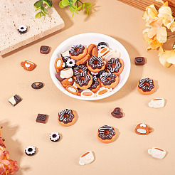 50Pcs 5 Styles Opaque Resin Imitation Food Cabochons&nbsp;CRES-TA0001-57