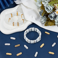 180Pcs 2 Colors 3-Hole Iron Grade A Rhinestone Bridge Spacers&nbsp;RB-BBC0001-03