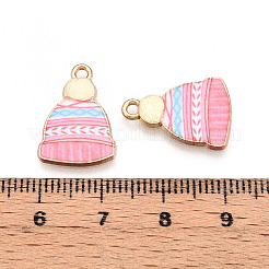 Winter Theme Printed Alloy Pendants&nbsp;PALLOY-H127-03G-05-01
