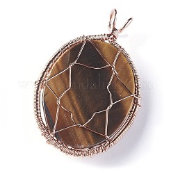 Natural Tiger Eye Big Pendants&nbsp;G-G771-C02