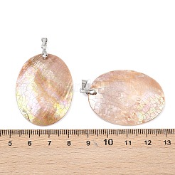 Natural Pink Shell Pendants&nbsp;KK-C135-07B