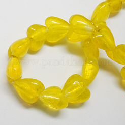 Handmade Silver Foil Glass Beads&nbsp;FOIL-R050-28x15mm-M