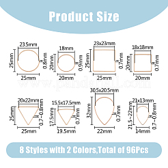 96Pcs 16 Style Brass Linking Rings&nbsp;KK-FH0006-98